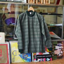画像をギャラリービューアに読み込む, Ends and Means " Horizontal Stripe L/S Tee " Green Stripe
