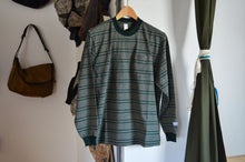 画像をギャラリービューアに読み込む, Ends and Means " Horizontal Stripe L/S Tee " Green Stripe