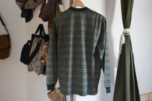 画像をギャラリービューアに読み込む, Ends and Means " Horizontal Stripe L/S Tee " Green Stripe
