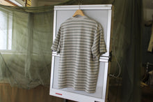画像をギャラリービューアに読み込む, Ends and Means &quot; Horizonal Striped Pocket Tee &quot; Ash Gray Striped
